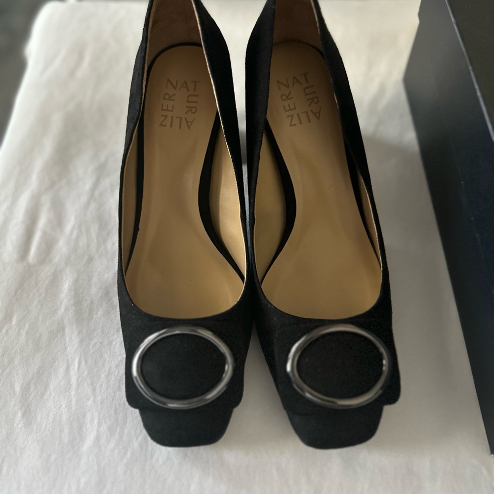 Naturalizer Black Fabric Heels
